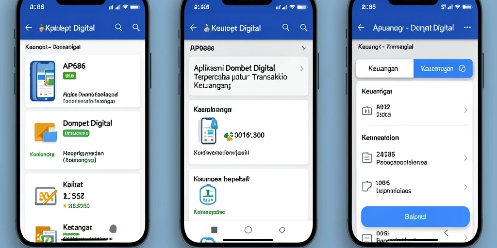 Antarmuka pengguna AP686 yang modern dan intuitif untuk Dompet Digital.