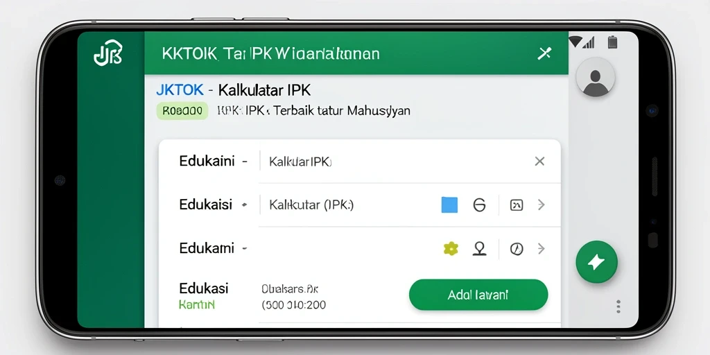 Antarmuka JKTOK yang sederhana dan fungsional untuk Kalkulator IPK.