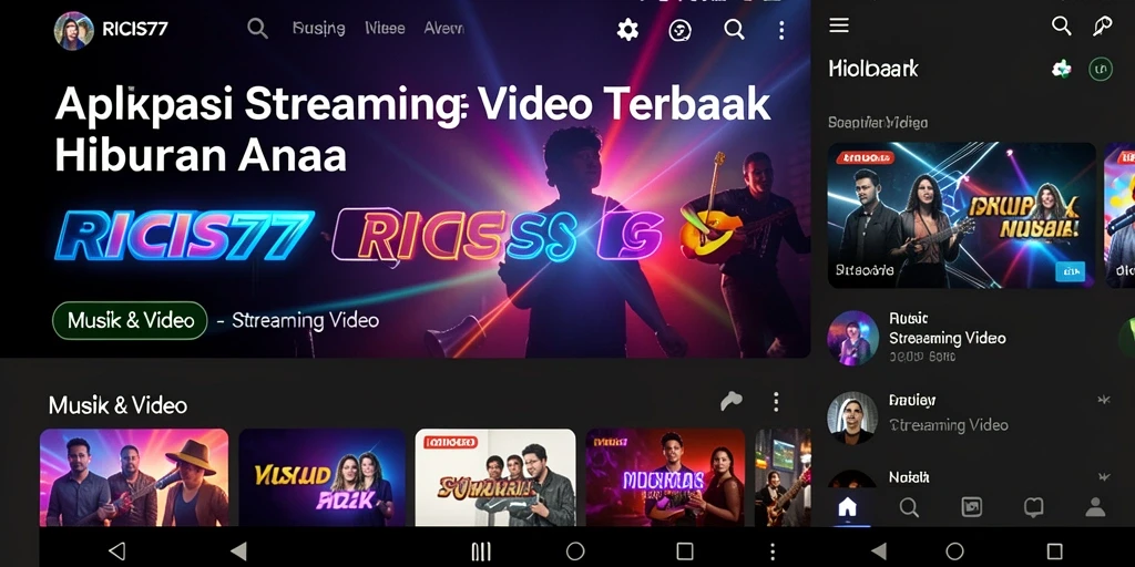 Tampilan antarmuka RICIS77 yang modern dan ramah pengguna.