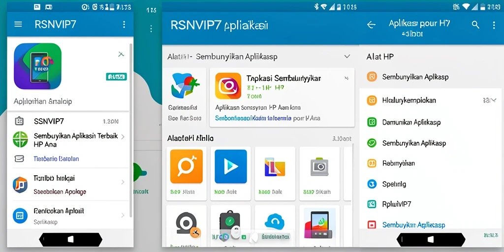Antarmuka RSNVIP7 yang sederhana dan mudah dipahami untuk menyembunyikan aplikasi.