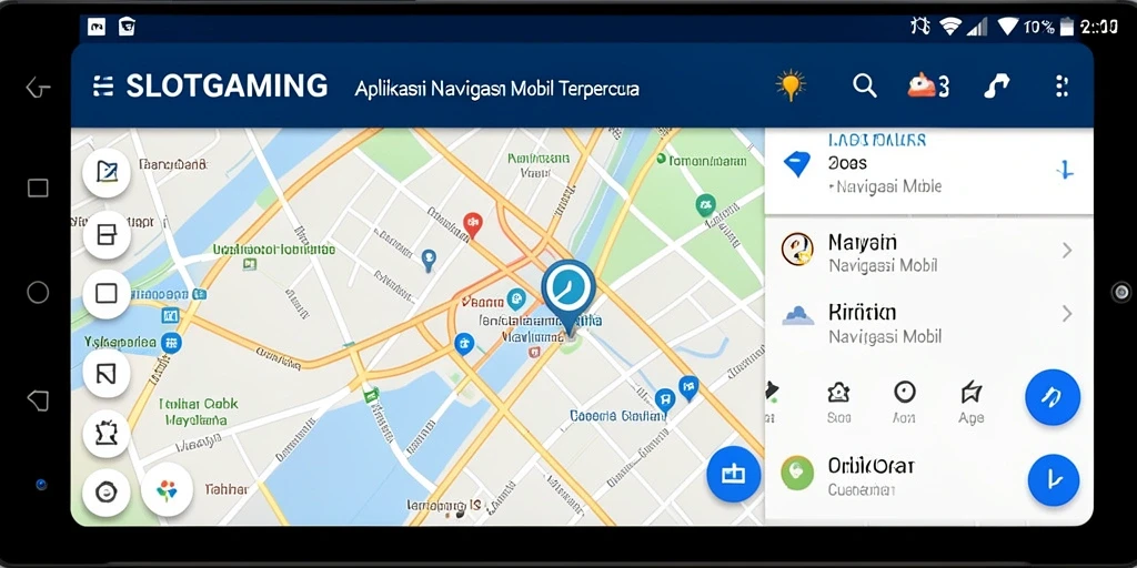 Antarmuka aplikasi SLOTGAMING dengan fitur Navigasi Mobil yang canggih.