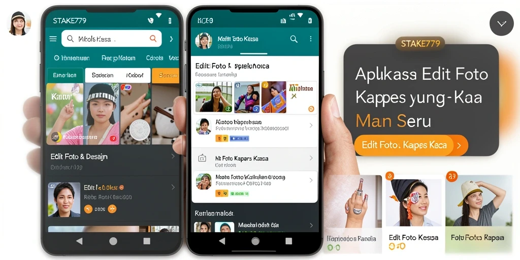 Tampilan antarmuka STAKE779 saat mengedit foto Kertas Kaca.