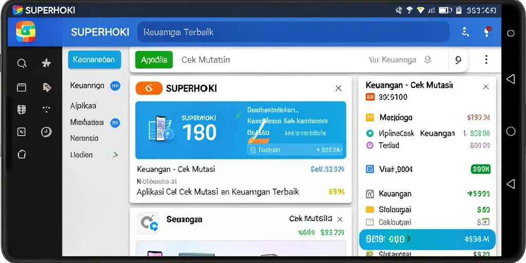 Antarmuka SUPERHOKI yang mudah digunakan untuk cek mutasi keuangan.