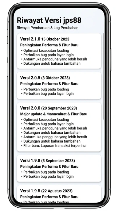 Riwayat Versi jps88 untuk Pengguna Android